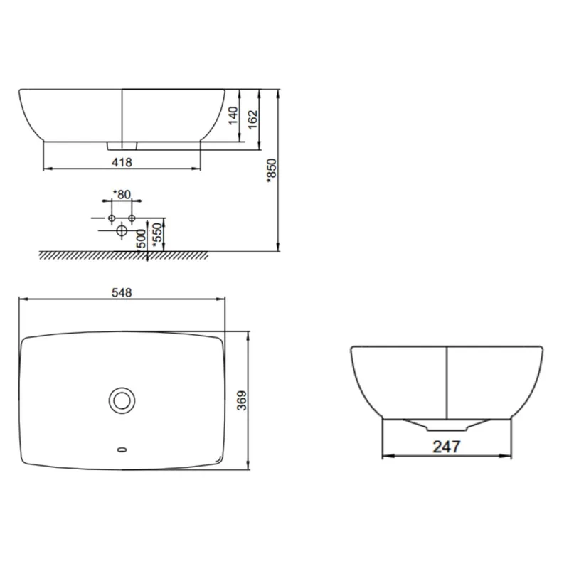 American Standard CCASF650 Vessel Basin