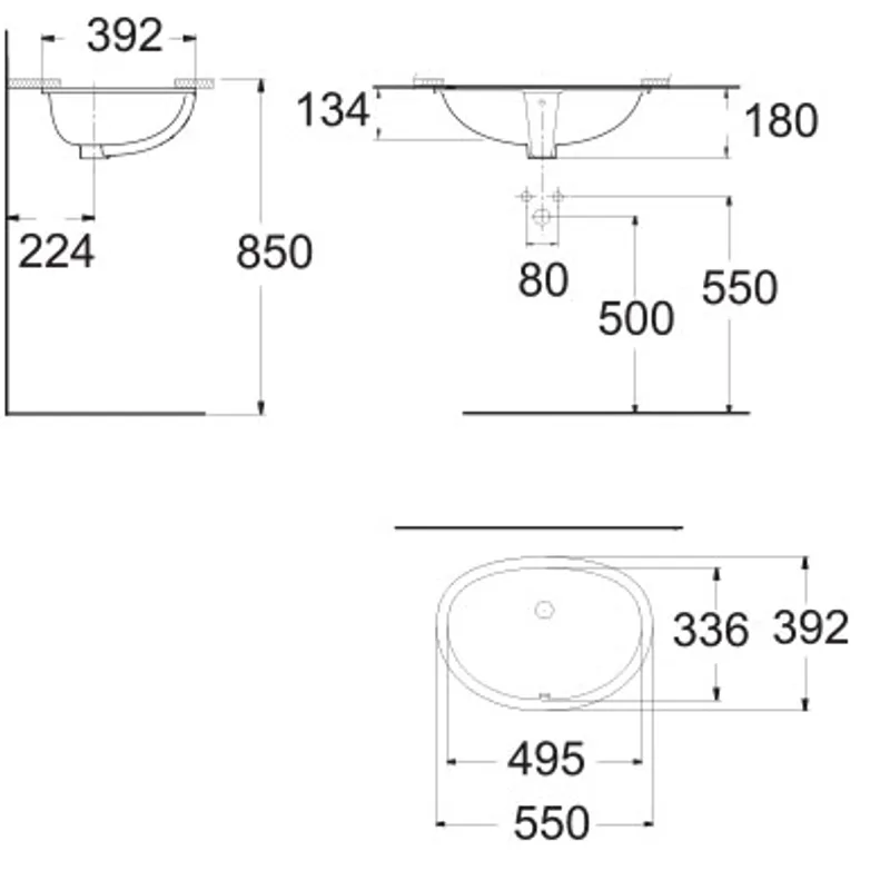 American Standard F512 Undermount Basin
