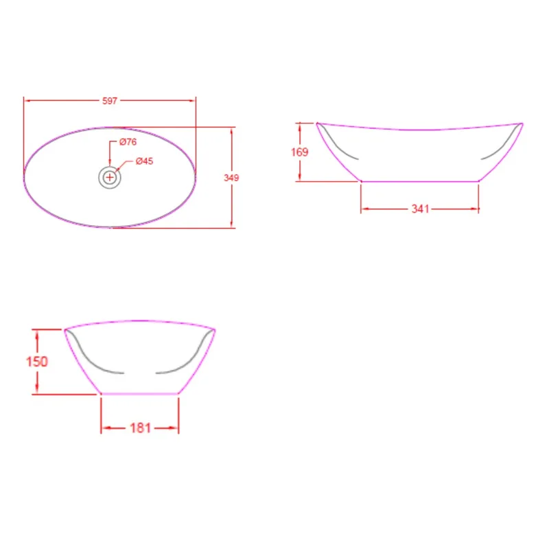American Standard F608 Vessel Wash Basin