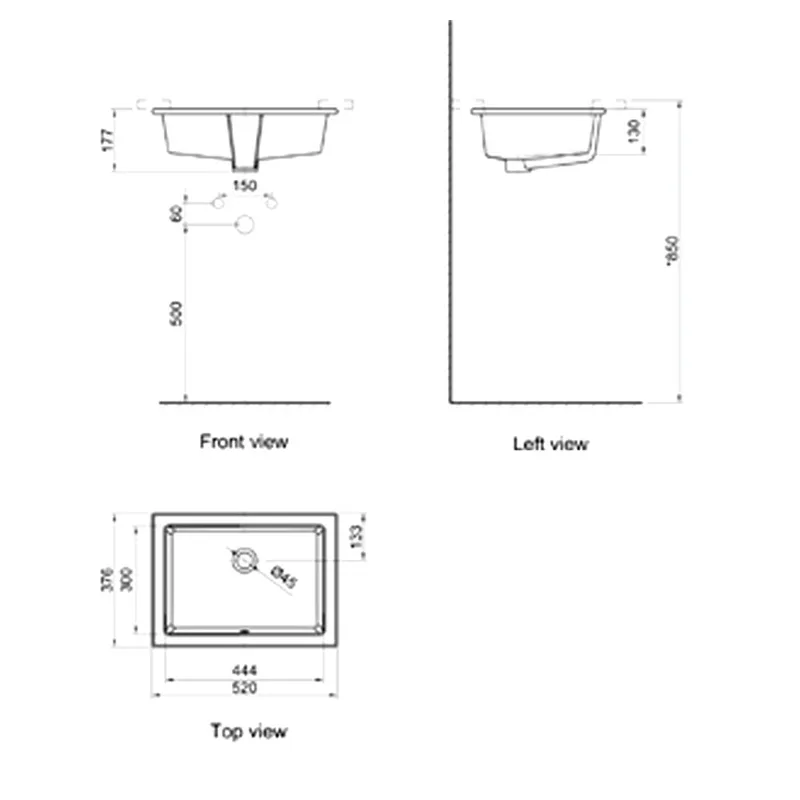 Axent GENE L062-4201-M2 Under-Counter Wash Basin