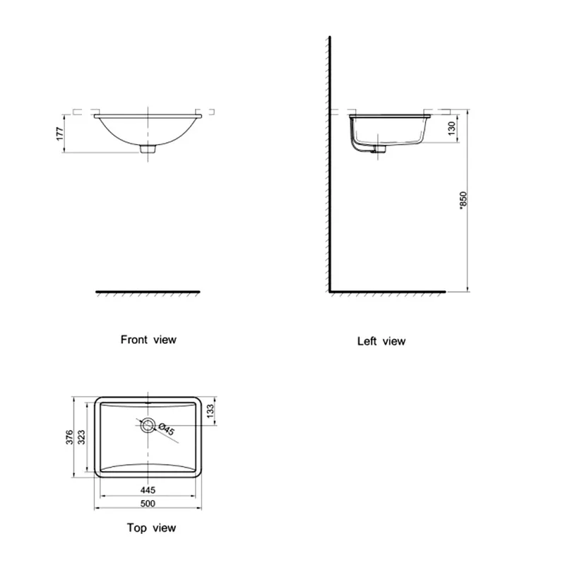 Axent MILO L070-4101-M2 Under-Counter Wash Basin