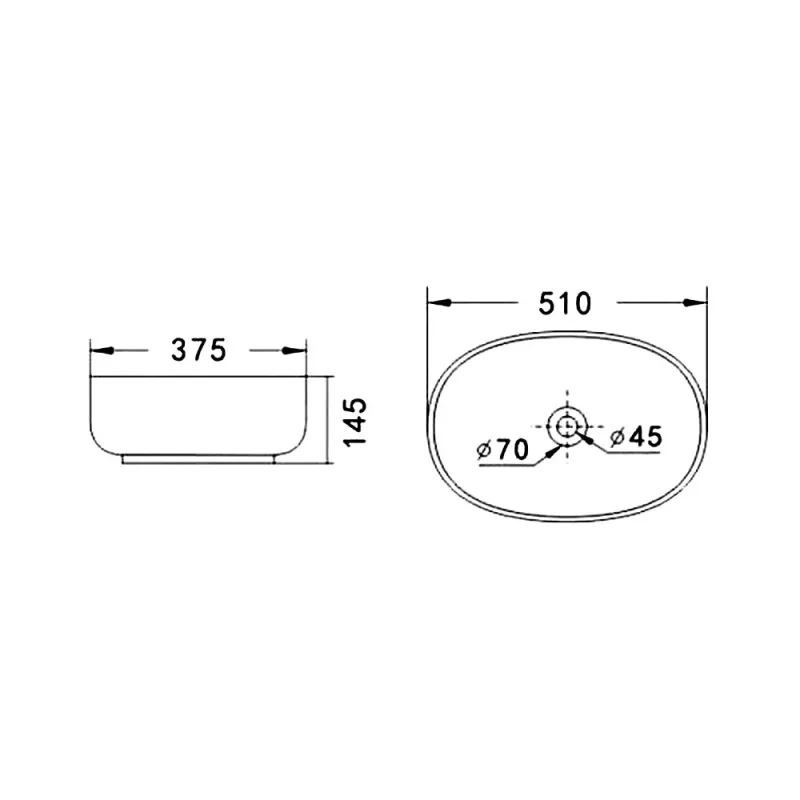 BC-FJH-1094 Countertop Ceramic Art Basin