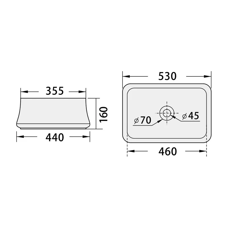BC-FJH-1186 Countertop Ceramic Art Basin