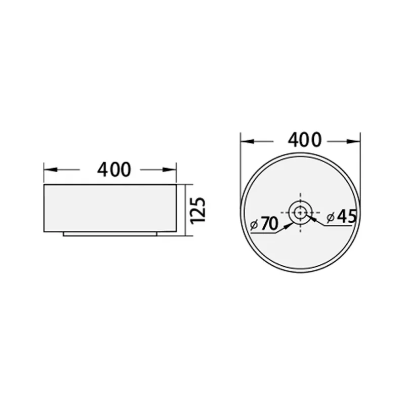 BC-FJH-1188MW Countertop Ceramic Basin (Matt White)
