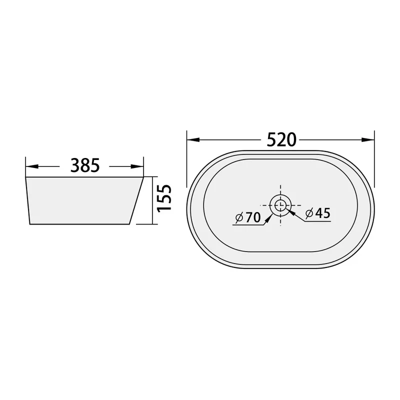 BC-FJH-1195 Countertop Ceramic Art Basin