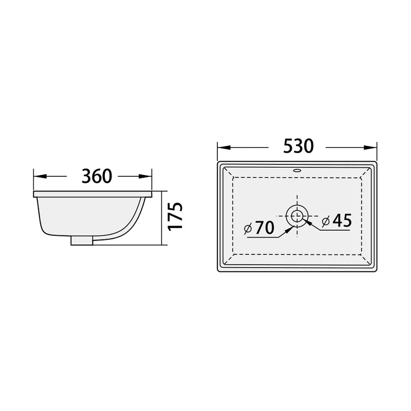 BC-FJH-939-U Undermount Ceramic Basin