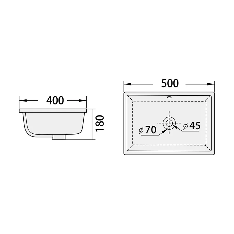 BC-FJH-943-U Undermount Ceramic Basin