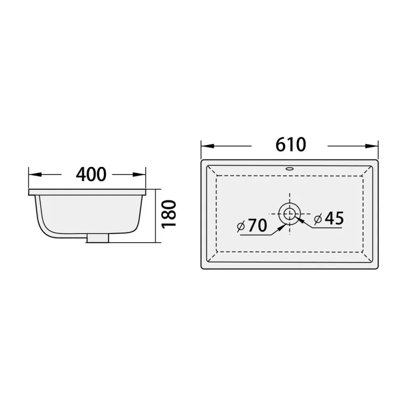 BC-FJH-944-U Undermount Ceramic Basin