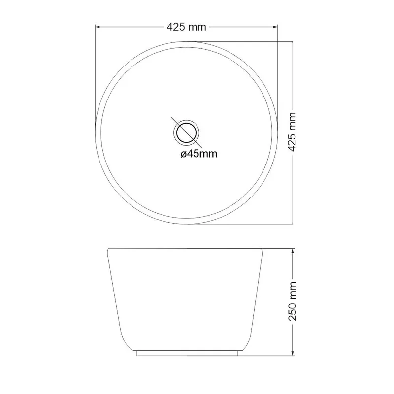 BC-LKW-A600 Tall Overtop Ceramic Basin