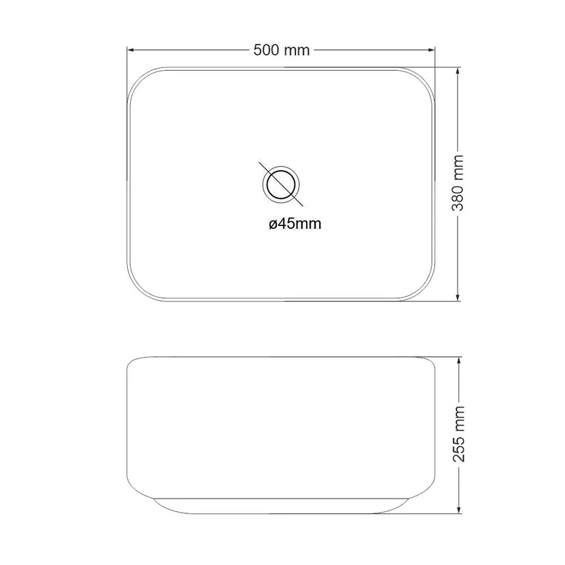 BC-LKW-A608 Tall Overtop Ceramic Basin