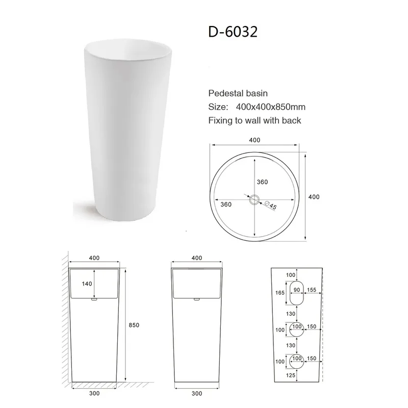 BC-LKW-D6032A Free Standing Basin