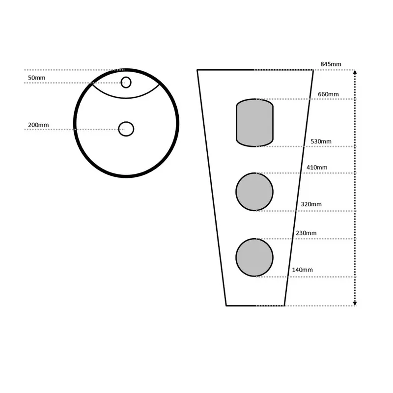 BC-LKW-D6032B-BK Free Standing Ceramic Basin (Matt Black)