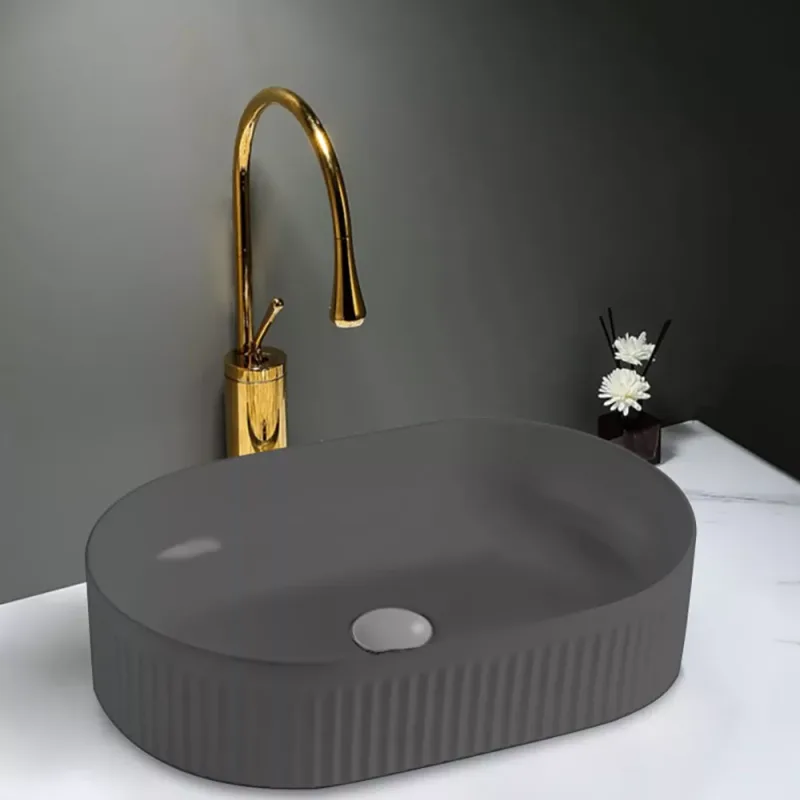 BC-LKW-K314MG Countertop Ceramic Basin (Matt Grey)