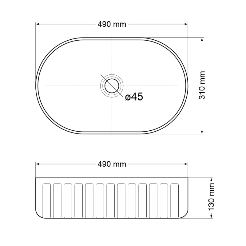 BC-LKW-K314W Countertop Ceramic Basin