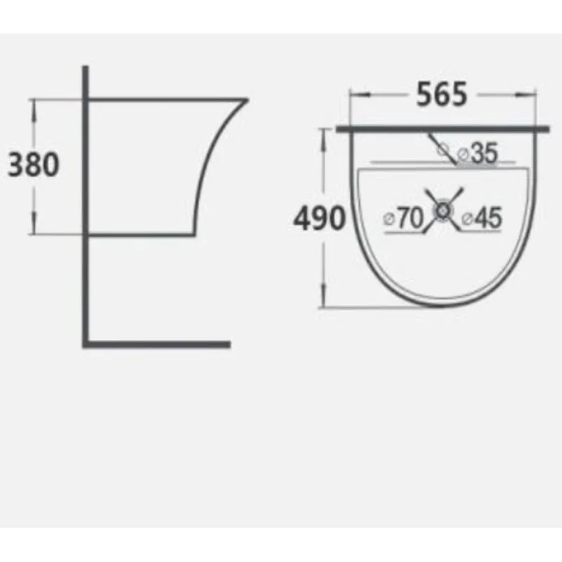 BC-LKW-K9601 Wall-Hung Basin