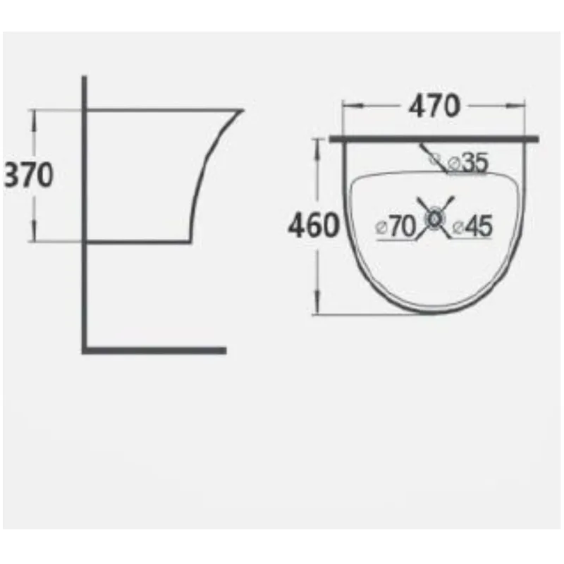BC-LKW-K9605 Wall-Hung Basin