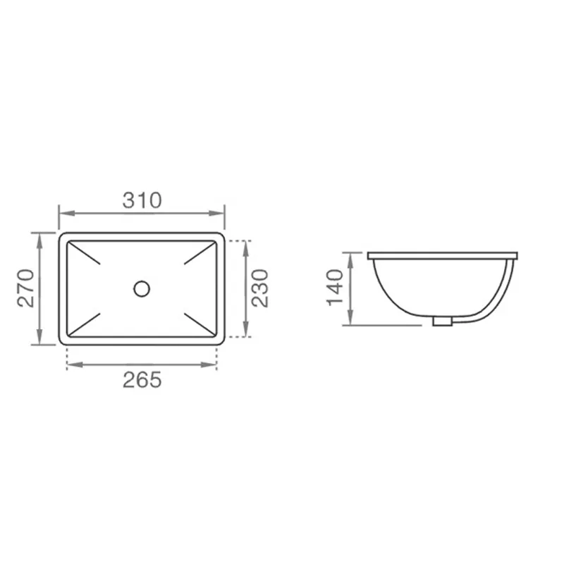 BC-LKW-KB12 Mini Undermount Basin