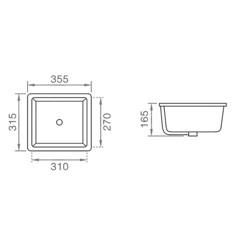 BC-LKW-KB14 Small Undermount Basin