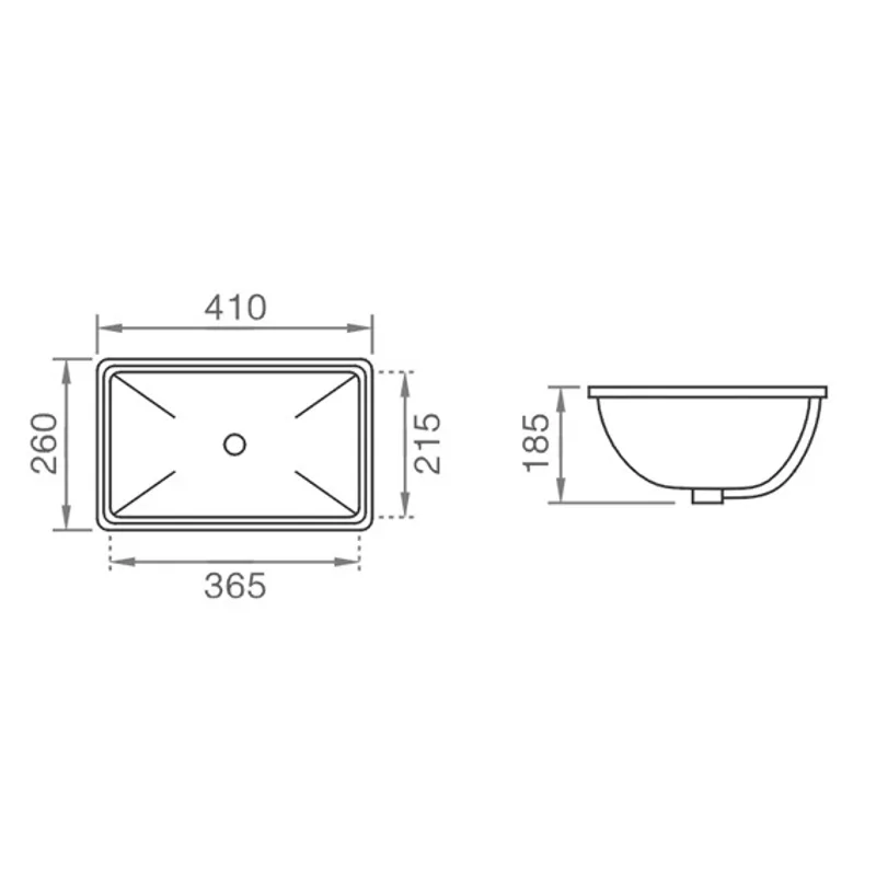 BC-LKW-KB16 Small Undermount Basin