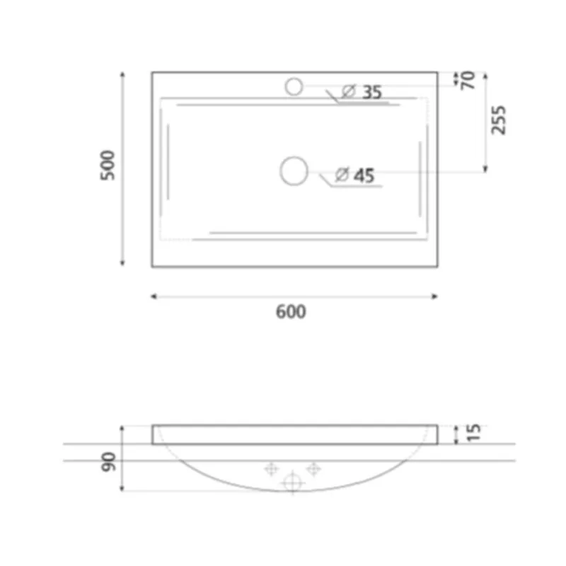 BCO0507 Monaco Resin Countertop Basin
