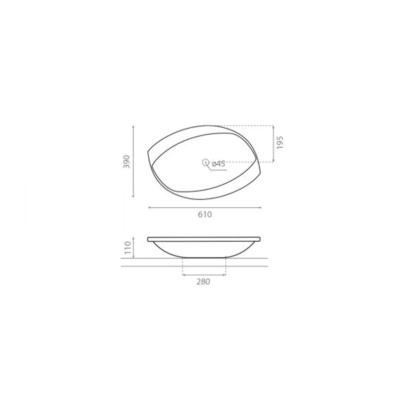 BCO4021 Flora Over-Counter Ceramic Basin