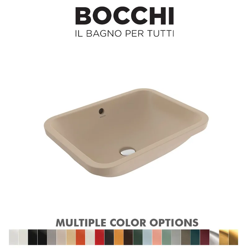 BOCCHI 1006-011-0125 Scala Arch Ceramic Undermount Basin (Matt Cashmere)