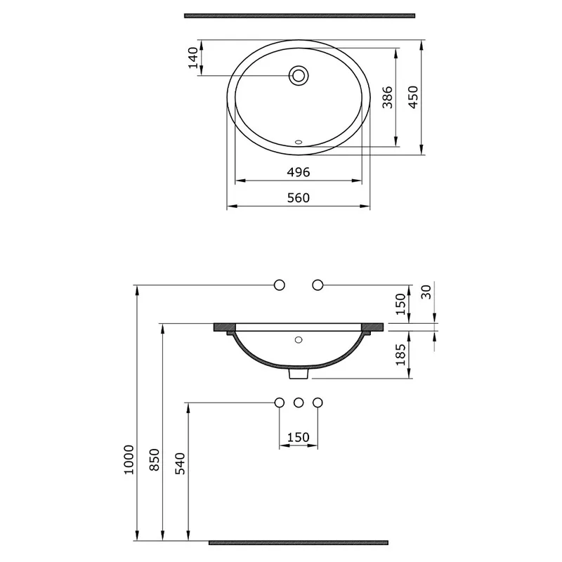 BOCCHI 1384 Parma Ceramic Undermount Basin