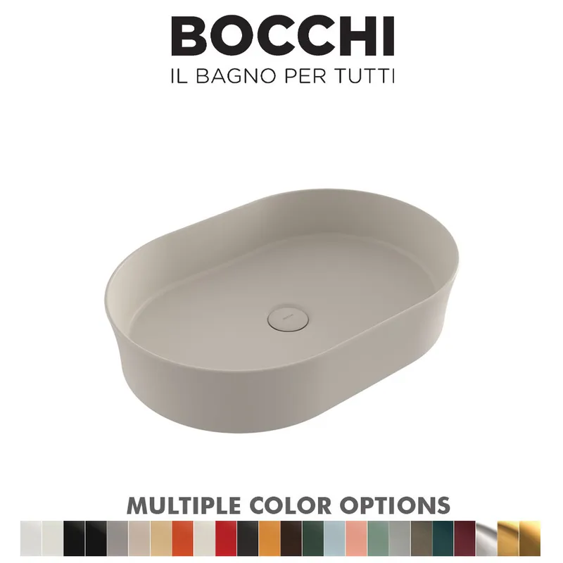 BOCCHI 1521-007-0125 Sottile Slim Line Ceramic Basin (Matt Jasmine)