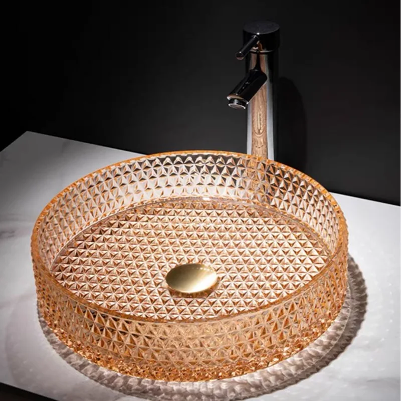 BW21-008 Crystal Glass Basin Rose
