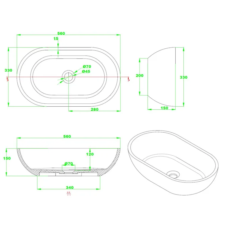 C9 Counter-Top Basin