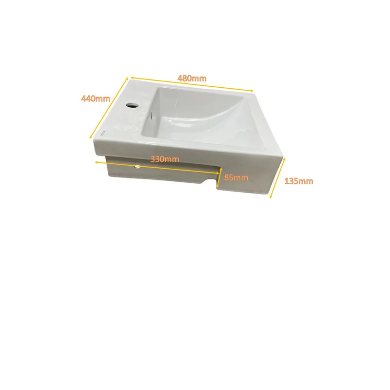 CB818 Semi-Recess Ceramic Basin