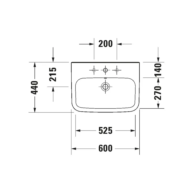 Duravit 231960 DuraStyle Ceramic Basin