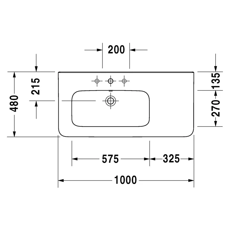 Duravit 232510 DuraStyle Wall-Hung/Cabinet Basin