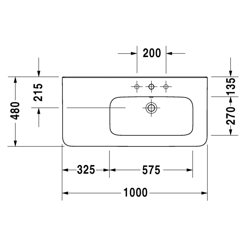 Duravit 232610 DuraStyle Wall-Hung/Cabinet Basin