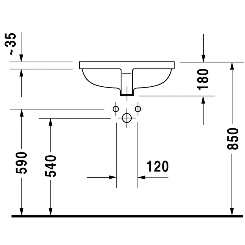 Duravit Starck 3 030549 Undermount Basin