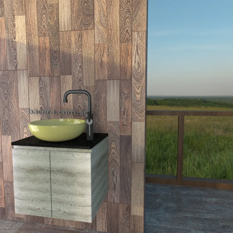 DUSCHE 2007103GL PVC Basin Cabinet Grey Liner with Black Quartz Surface Top (optional Mirror Cabinet or Mirror)