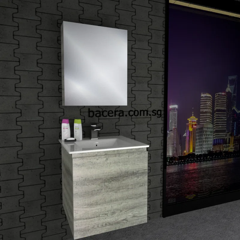 DUSCHE PVC Cabinet 2005103GL Grey Liner with Insert Basin 1003101A