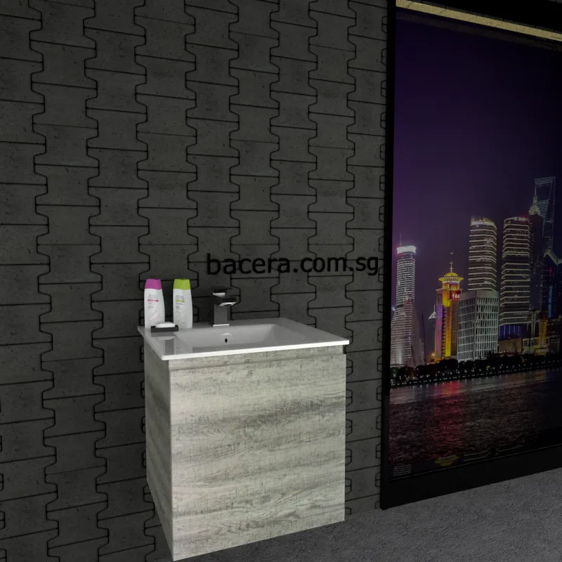 DUSCHE PVC Cabinet 2005103GL Grey Liner with Insert Basin 1003101A