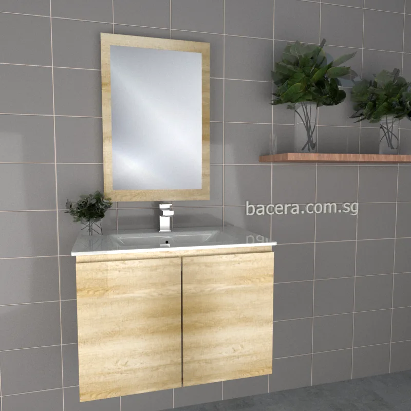 DUSCHE PVC Cabinet 2007103GA Grey Astree with Insert Basin 1003103
