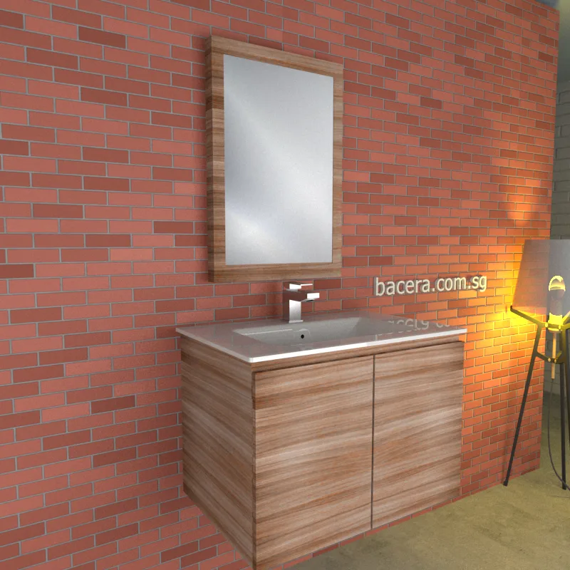 DUSCHE PVC Cabinet 2007103GB Grey Brownish with Insert Basin 1003103