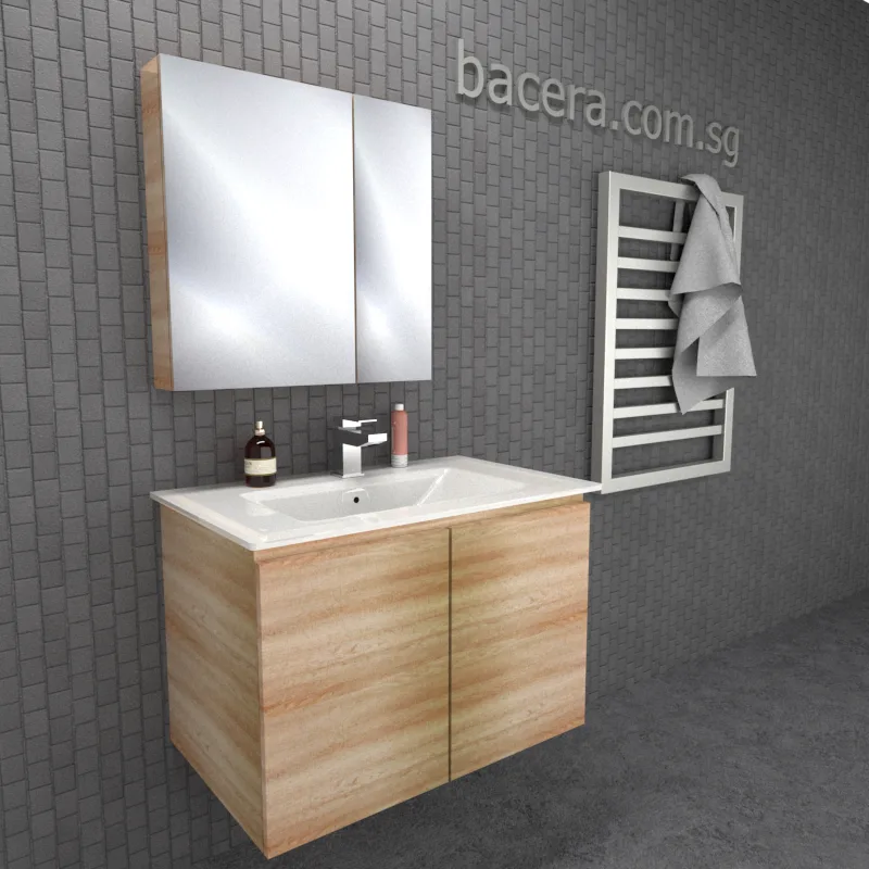 DUSCHE PVC Grey Astree Basin Cabinet 2006103GA with Insert Basin 1003102 (optional Mirror Cabinet or Mirror)