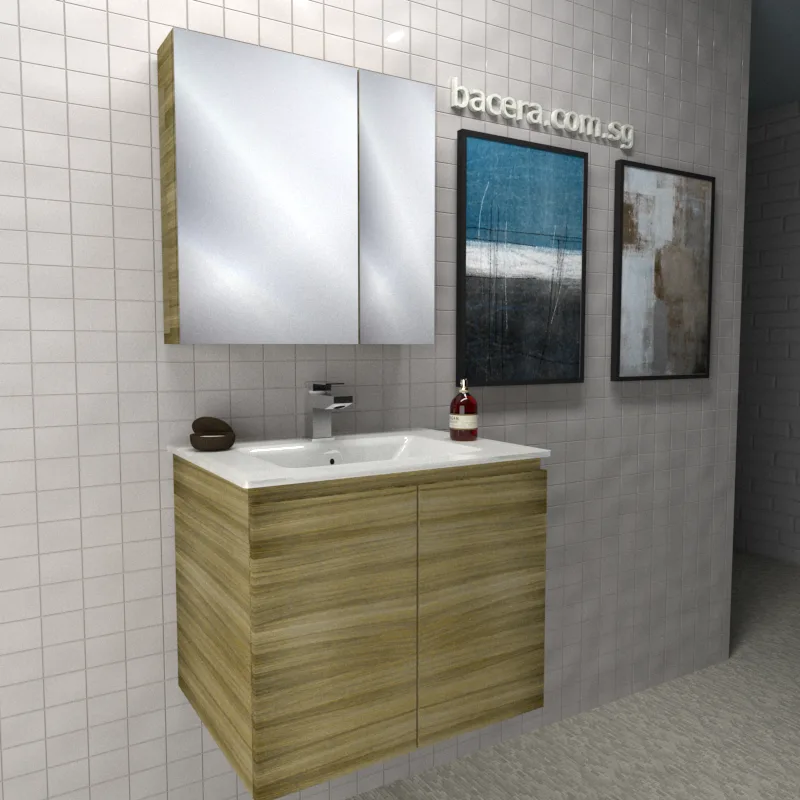DUSCHE PVC Grey Brownish Cabinet 2006103GB with Insert Basin 1003102