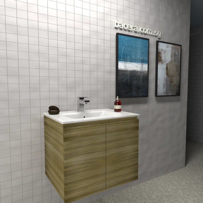 DUSCHE PVC Grey Brownish Cabinet 2006103GB with Insert Basin 1003102