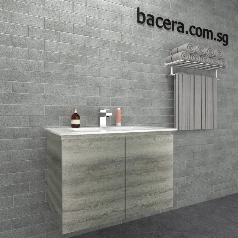 DUSCHE PVC Grey Liner Cabinet 2006103GL with Insert Basin 1003102