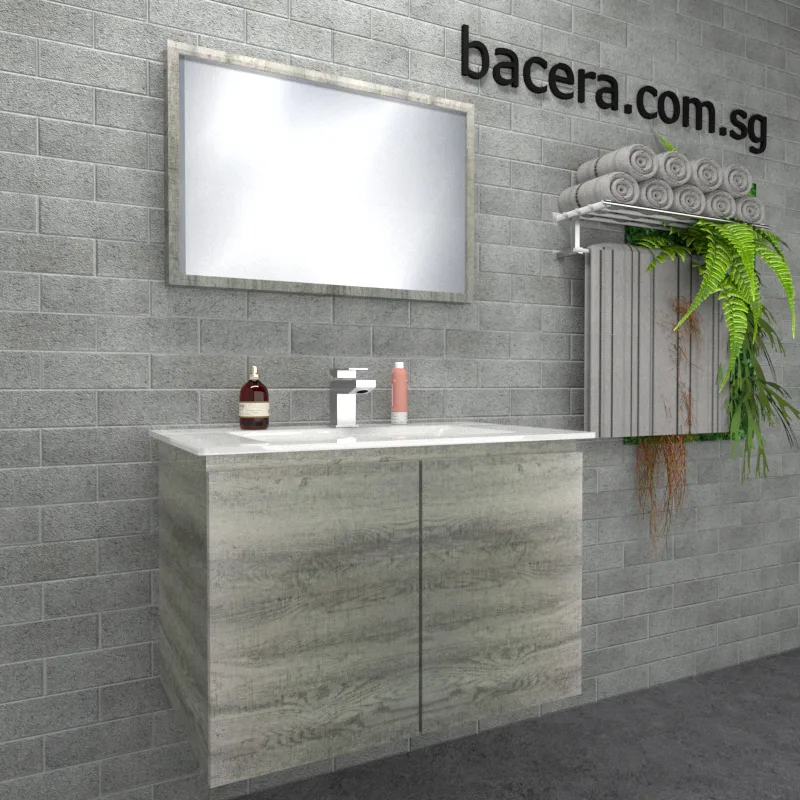 DUSCHE PVC Grey Liner Cabinet 2006103GL with Insert Basin 1003102