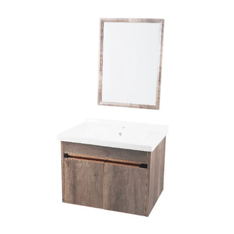 FBC-861002-NW Basin Cabinet with Mirror (Natural Wood)