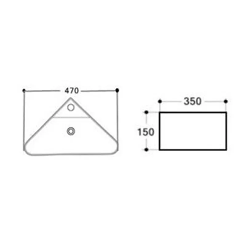 JL80296 Wall-Mounted Corner Basin