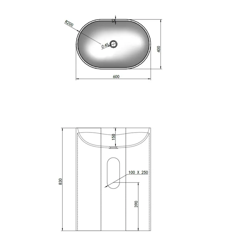 PW03 Free Standing Basin