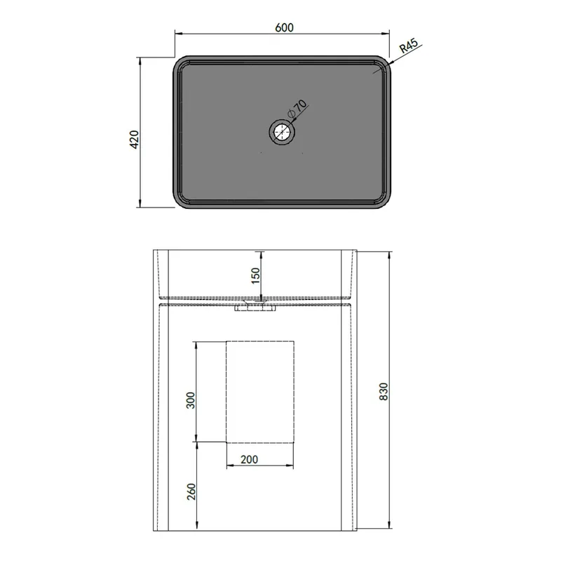 PW04 Free Standing Basin