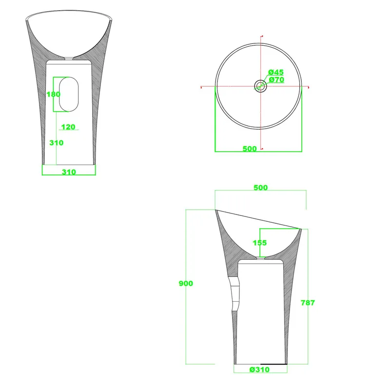 PW05 Free Standing Basin